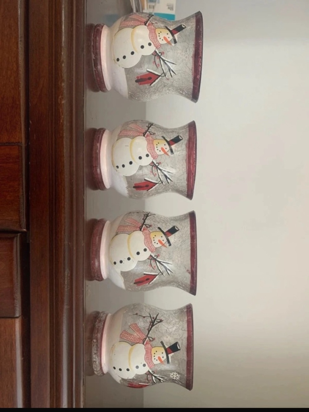 Snowman Candle holders